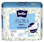 Гигиенические женские прокладки Bella Flora с натуральным экстрактом ромашки, 10 шт/уп